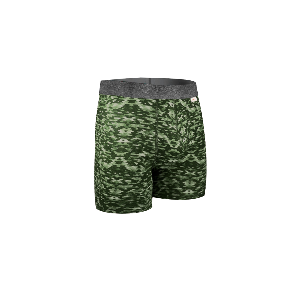 Foto 6 pulgar | Boxer Zaga Largo  6 Pack Rombos Verde