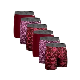 Foto 1 | Boxer Zaga Largo 6 Pack Rombos Vino