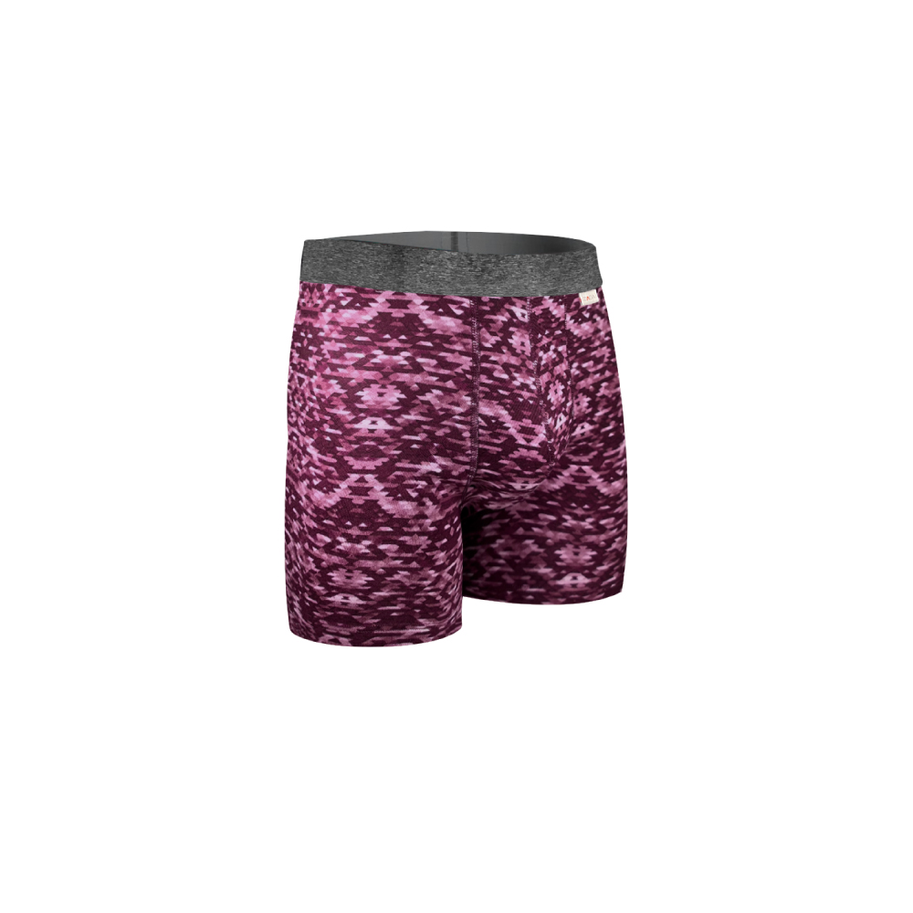 Foto 5 | Boxer Zaga Largo  6 Pack Rombos Vino
