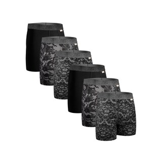 Foto 1 | Boxer Zaga Largo 6 Pack Rombos Negro