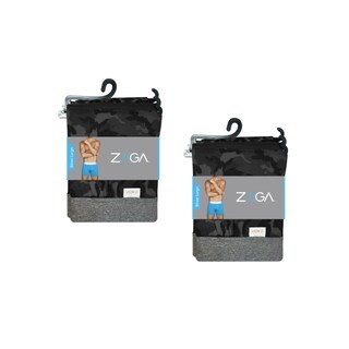 Foto 2 | Boxer Zaga Largo 6 Pack Rombos Negro