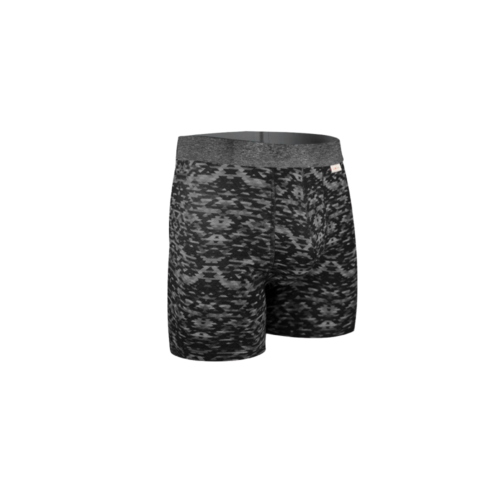 Foto 6 pulgar | Boxer Zaga Largo  6 Pack Rombos Negro