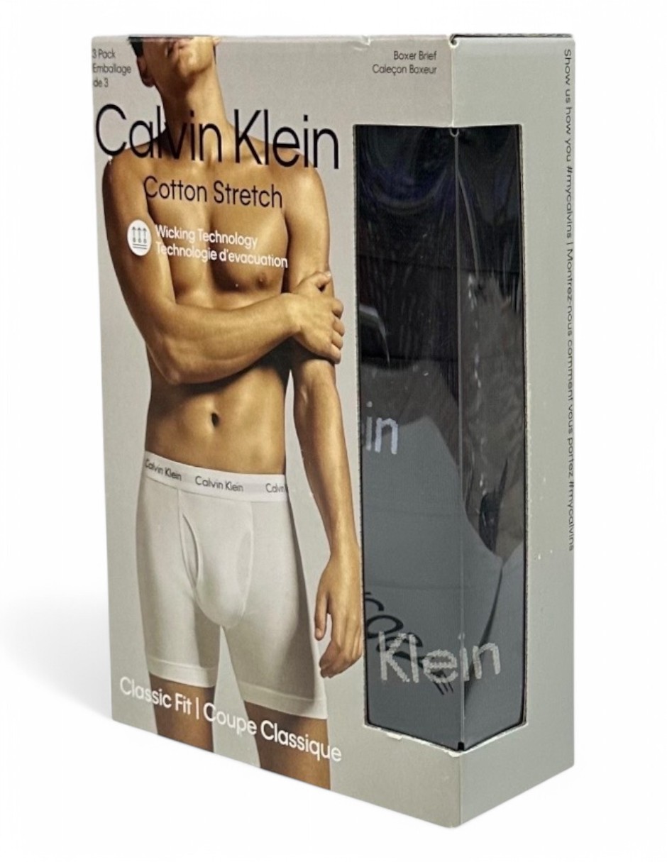 Foto 6 pulgar | Boxer Calvin Klein Cotton Stretch Para Hombre Brief 3 Pack