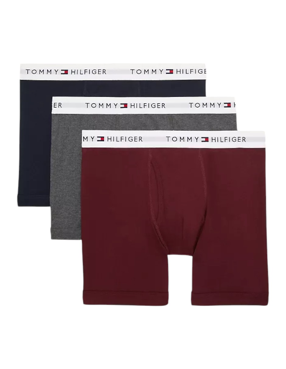 Foto 2 pulgar | Boxer Tommy Hilfiger Para Hombre De Algodon 3 Pack