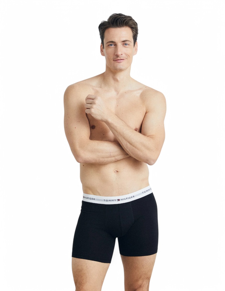 Foto 4 pulgar | Boxer Tommy Hilfiger Para Hombre De Algodon 3 Pack