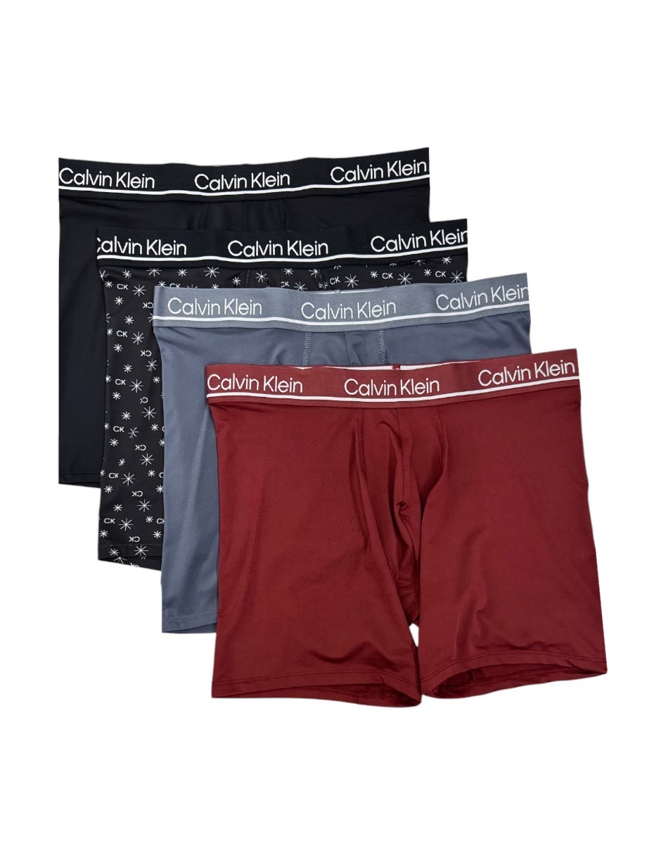 Foto 2 pulgar | Boxers Calvin Klein Largos 4 Pack De Microfibra - Original