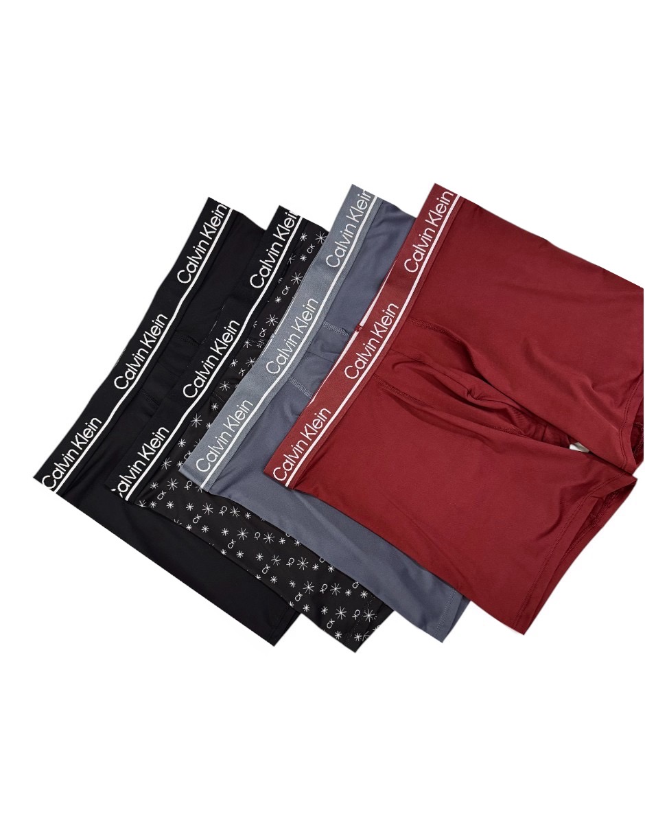 Foto 3 pulgar | Boxers Calvin Klein Largos 4 Pack De Microfibra - Original