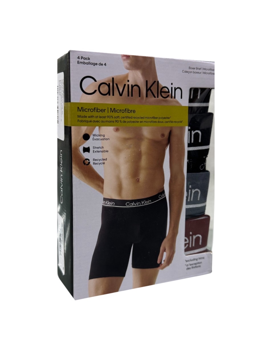 Foto 5 pulgar | Boxers Calvin Klein Largos 4 Pack De Microfibra - Original