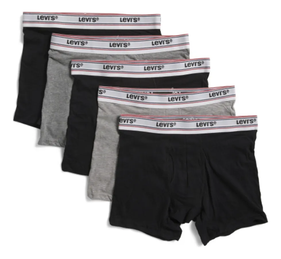 Foto 2 pulgar | Boxer Levis 5 Piezas Classic Cotton De Algodón Para Hombre