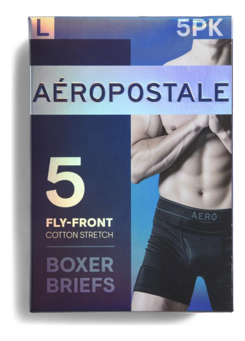 Foto 3 pulgar | Boxer Aeropostale 5 Pack Algodón Elásticos Para Hombre