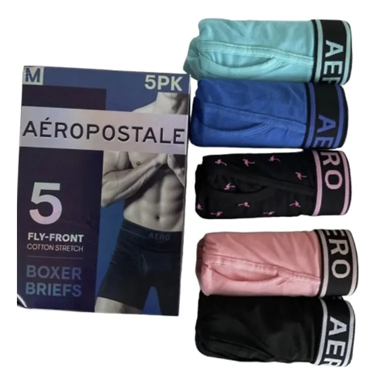 Foto 5 pulgar | Boxer Aeropostale 5 Pack Algodón Elásticos Para Hombre
