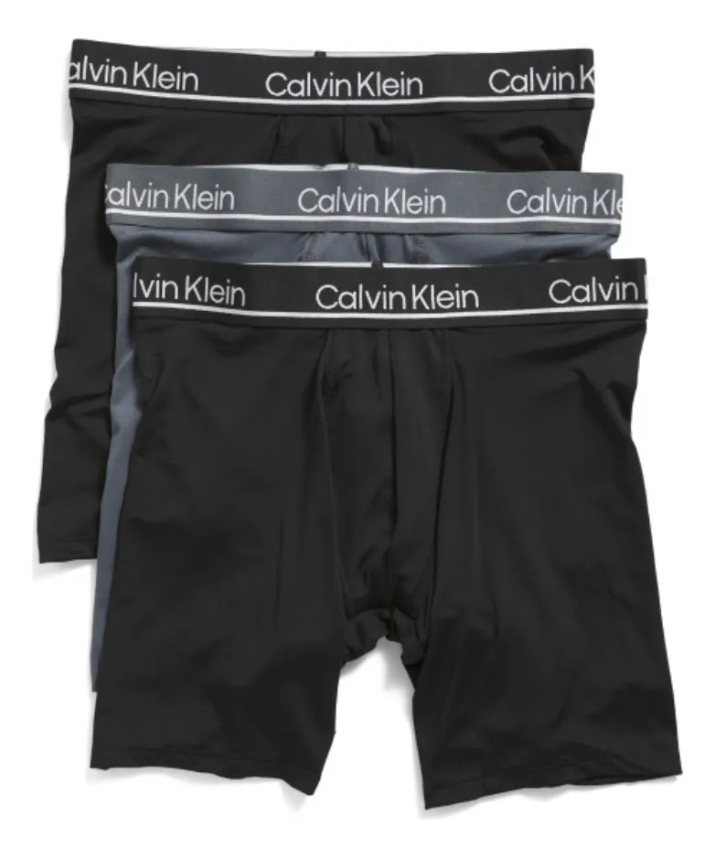 Foto 3 pulgar | Boxers Largos Calvin Klein Micro Plus Pack De 3 Piezas Para Hombre
