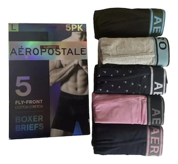 Foto 4 | Boxer Aeropostale 5 Pack Algodón Elásticos Para Hombre