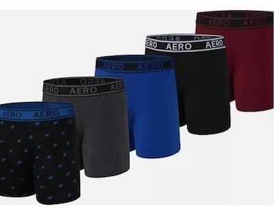 Foto 1 | Boxer Aeropostale 5 Pack Algodón Elásticos Para Hombre
