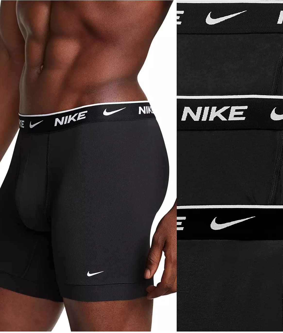 Foto 3 pulgar | Bóxer Nike Essential Cotton Stretch Dri-Fit, Negro - Venta Internacional