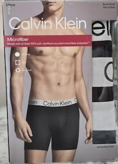 Foto 4 | Calvin Klein Boxer Briefs Pack De 3 Para Hombre, Color Todo Negro, Súper Cómodos Y Elásticos