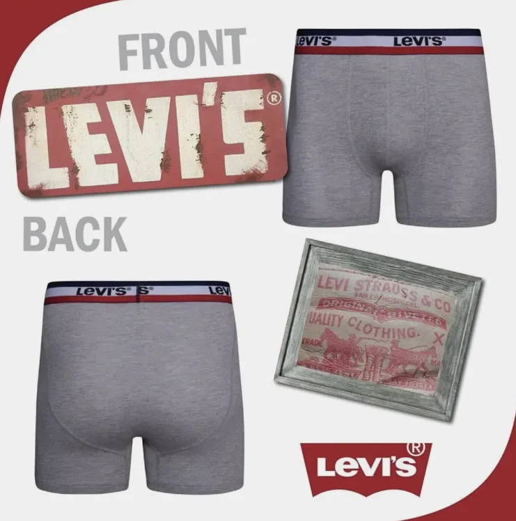 Foto 6 pulgar | Levis Pack De 6 Boxer Briefs Para Hombre, Versátiles Y Cómodos