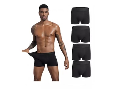 Foto 2 | Bóxer Corto Xtellar Negro para Hombre 4 Piezas