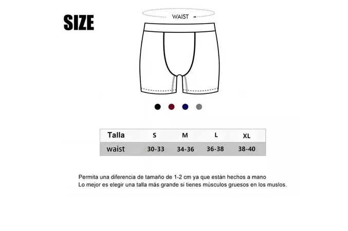 Foto 4 pulgar | 4pzs Xtellar Algodón Boxer Hombre Calzones Ropa Interior Para Hombre