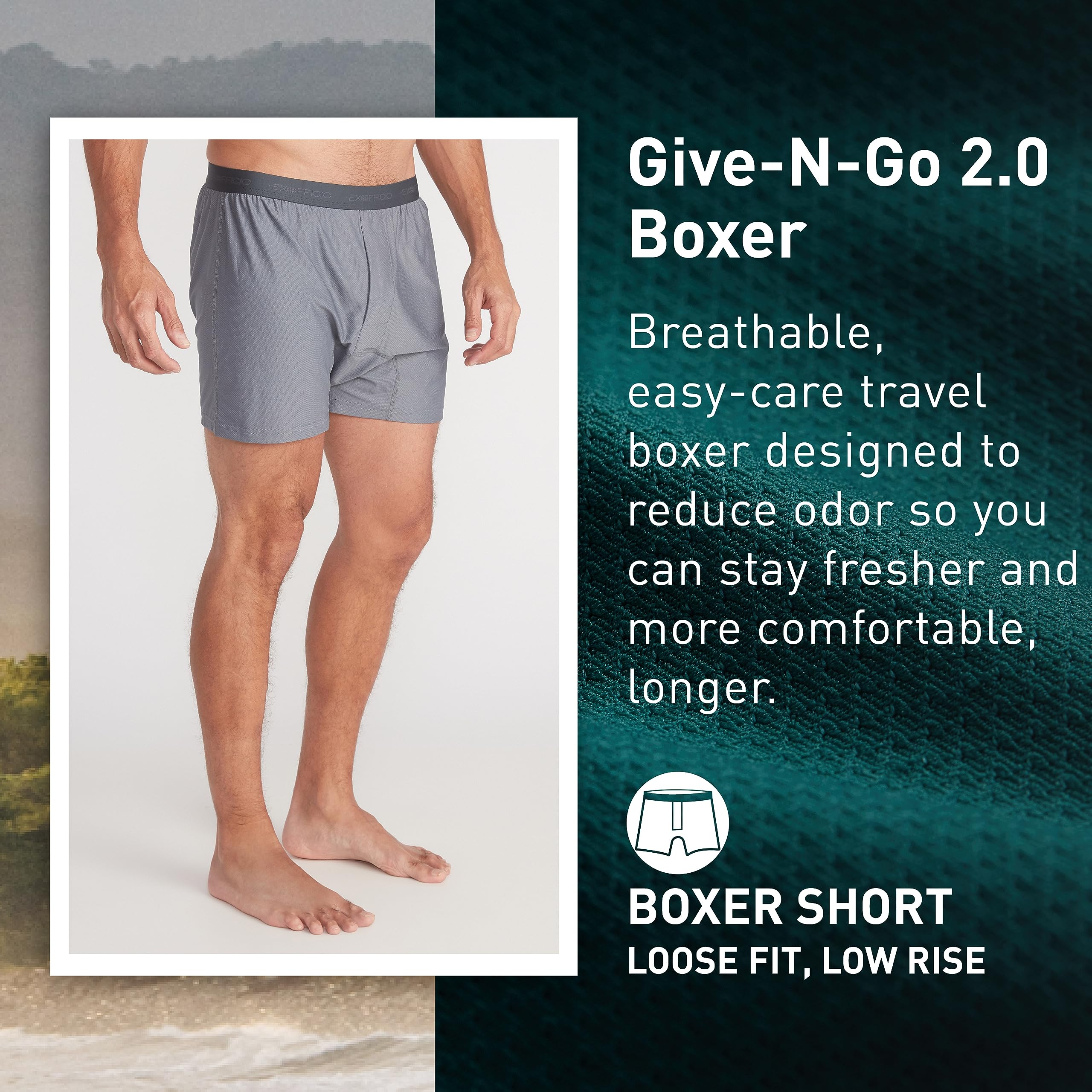 Foto 3 pulgar | Ropa Interior Exofficio Give-n-go 2.0 Boxer Para Hombre, Paquete De 2 - Venta Internacional.