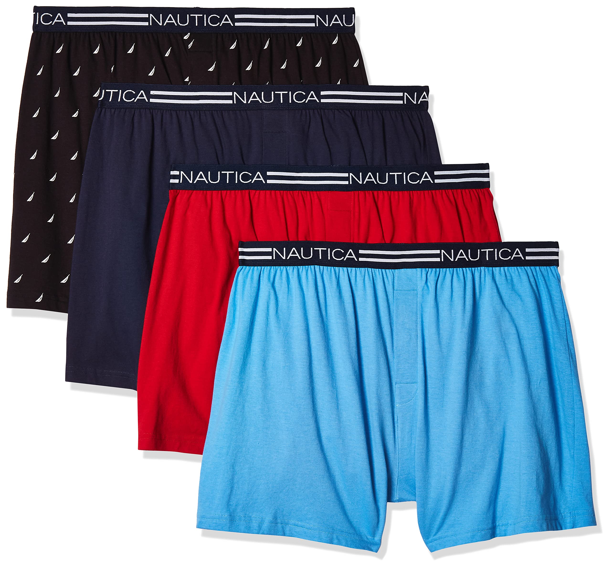 Foto 1 | Calzoncillos Tipo Bóxer Nautica Classic De Punto Holgado De Algodón, Paquete De 4 - Venta Internacional.