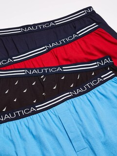 Foto 2 | Calzoncillos Tipo Bóxer Nautica Classic De Punto Holgado De Algodón, Paquete De 4 - Venta Internacional.