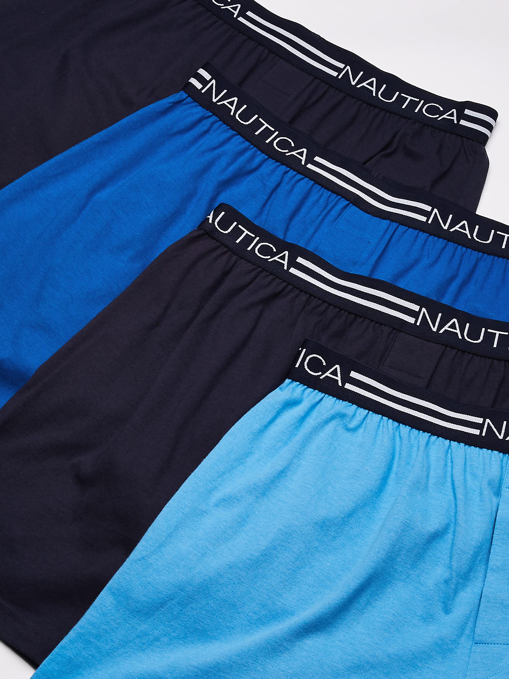 Foto 3 pulgar | Boxer Nautica Classic De Punto Holgado De Algodón Para Hombre, Paquete De 4 - Venta Internacional.
