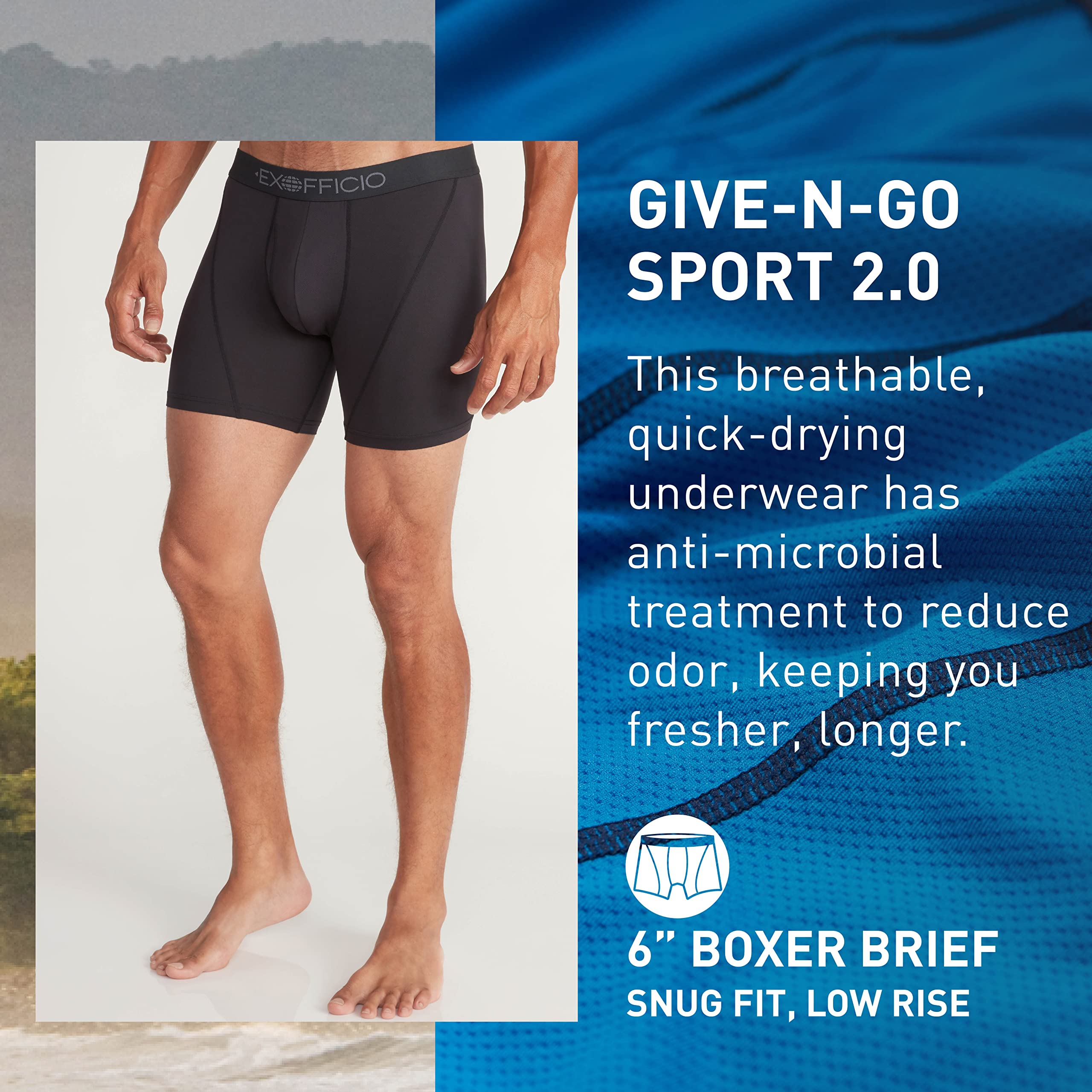 Foto 2 | Calzoncillos Bóxer Exofficio Give-n-go Sport 2.0 Para Hombre M - Venta Internacional.