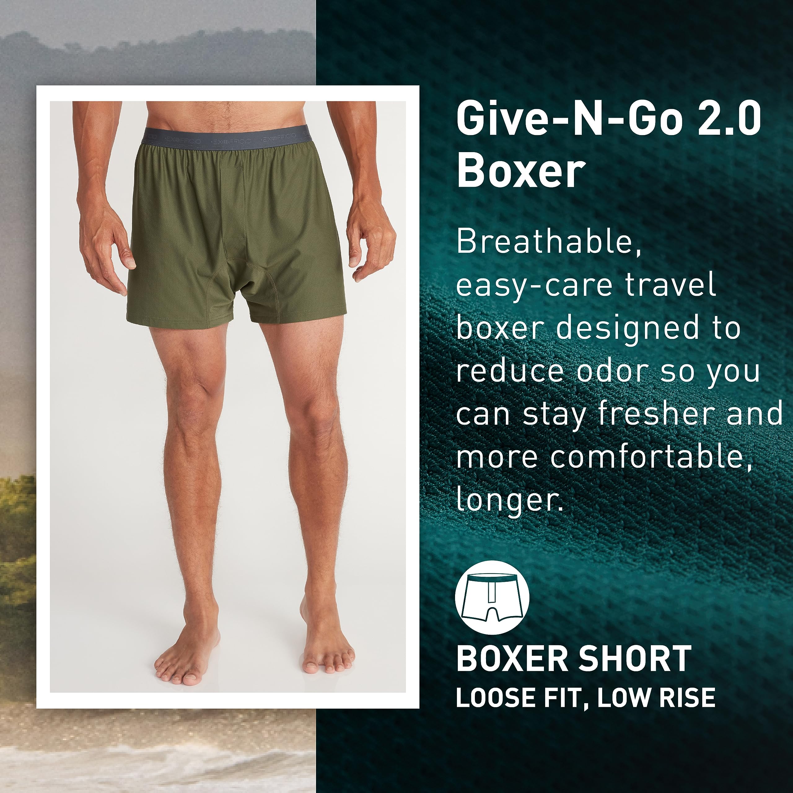 Foto 3 pulgar | Ropa Interior Exofficio Give-n-go 2.0 Boxer Para Hombre, Paquete De 2 - Venta Internacional.