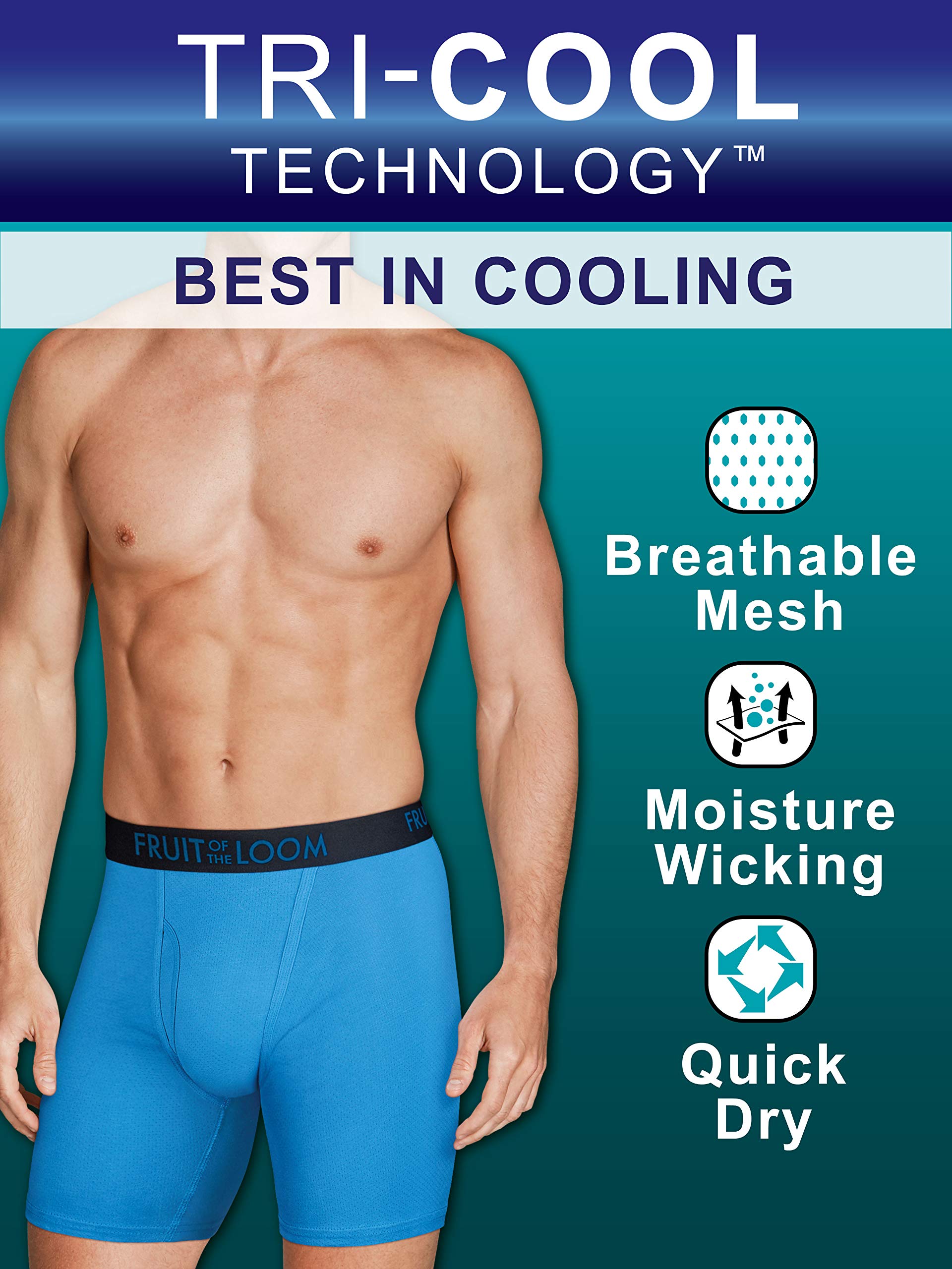 Foto 5 | Calzoncillos Fruit Of The Loom Transpirables Para Hombre Negro/gris S - Venta Internacional.