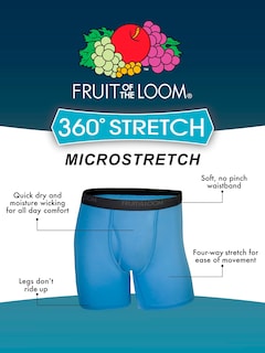 Foto 2 | Calzoncillos Tipo Bóxer Fruit Of The Loom Microelásticos Para Hombre, Talla Xl - Venta Internacional.