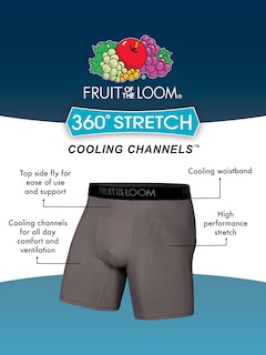 Foto 4 | Calzoncillos Tipo Bóxer Fruit Of The Loom, Elásticos En 4 Direcciones, Para Hombre - Venta Internacional.
