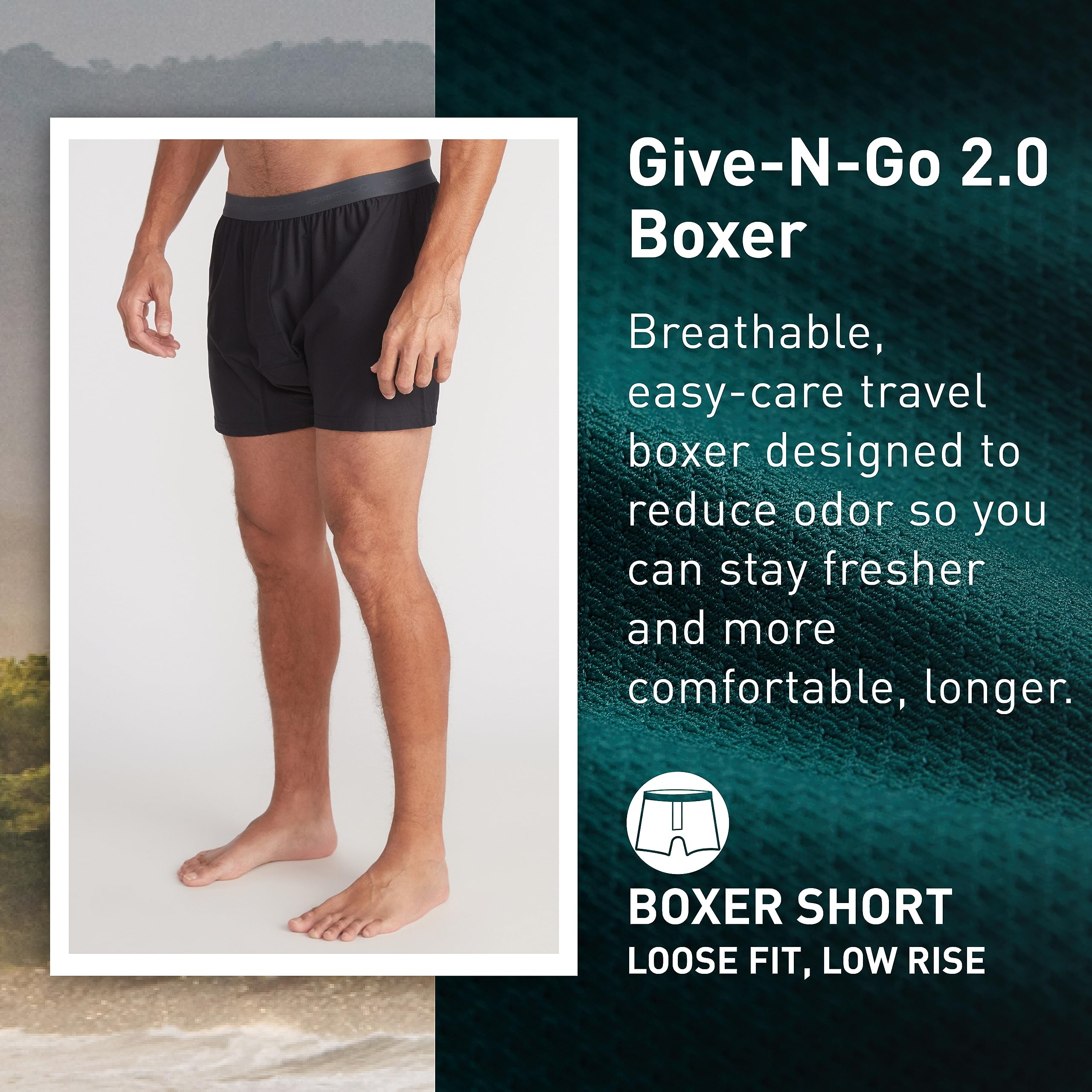 Foto 3 pulgar | Boxer Exofficio Give-n-go 2.0 Para Hombre, Acero Óniz/negro Xl - Venta Internacional.