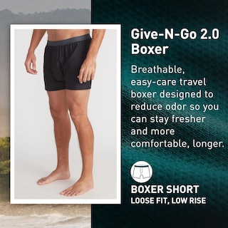 Foto 2 | Boxer Exofficio Give-n-go 2.0 Para Hombre, Acero Óniz/negro Xl - Venta Internacional.