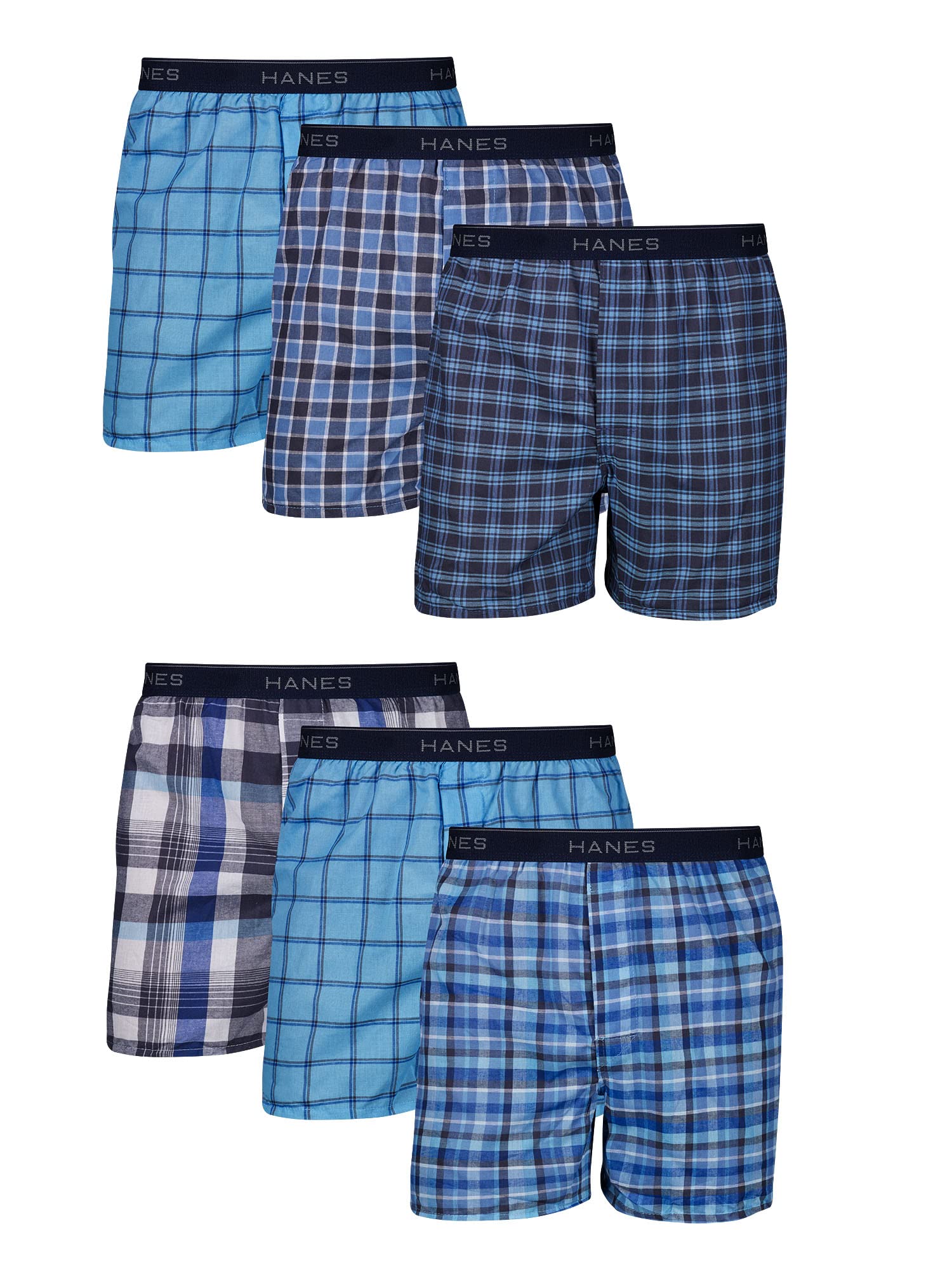 Foto 2 pulgar | Boxers Hanes Sin Etiqueta Para Hombre Con Cintura Expuesta  Paquete De 6 - Venta Internacional.