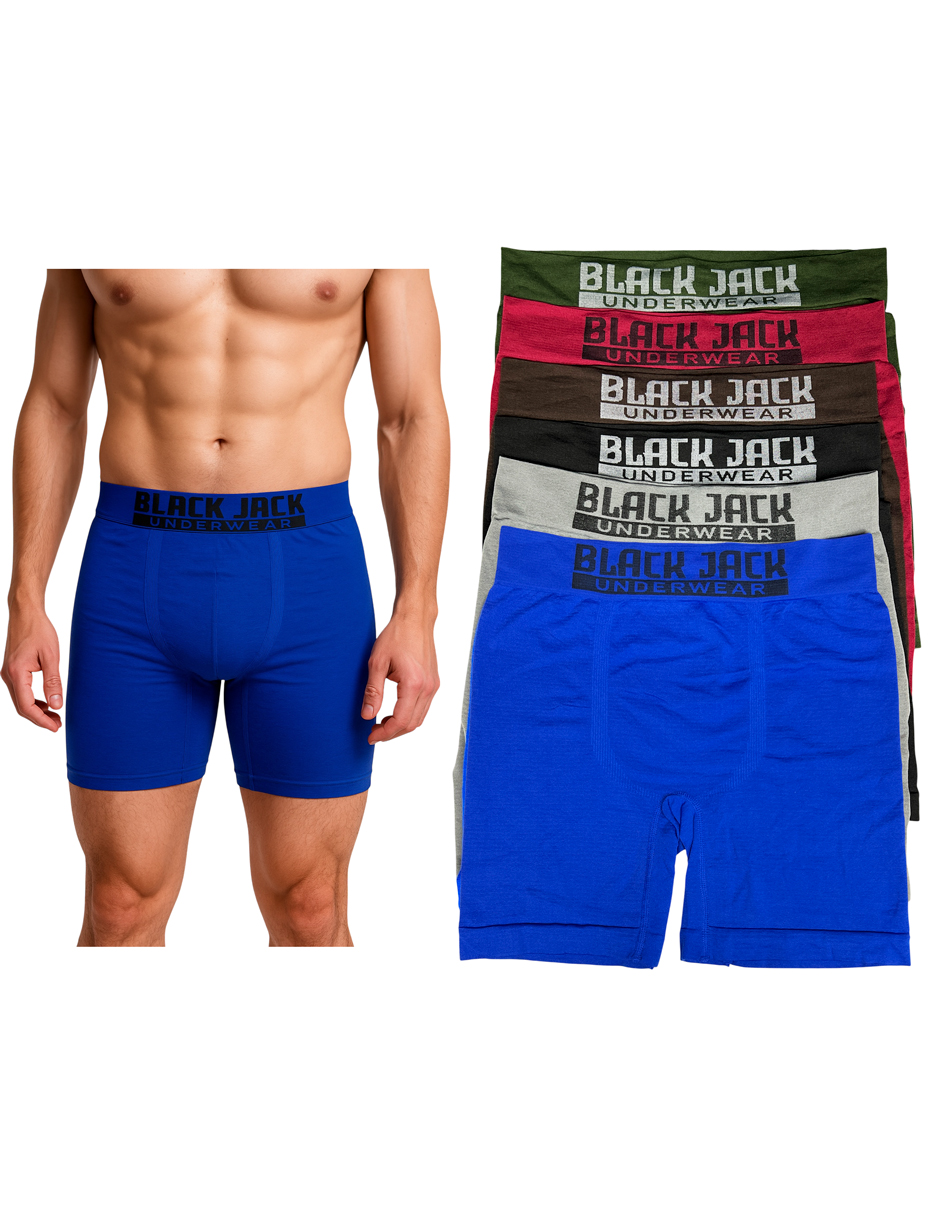 Foto 1 | Paquete Con 6 Bóxer Largos Tipo Biker Para Hombre  Pack Incluye 6 Colores Diferentes