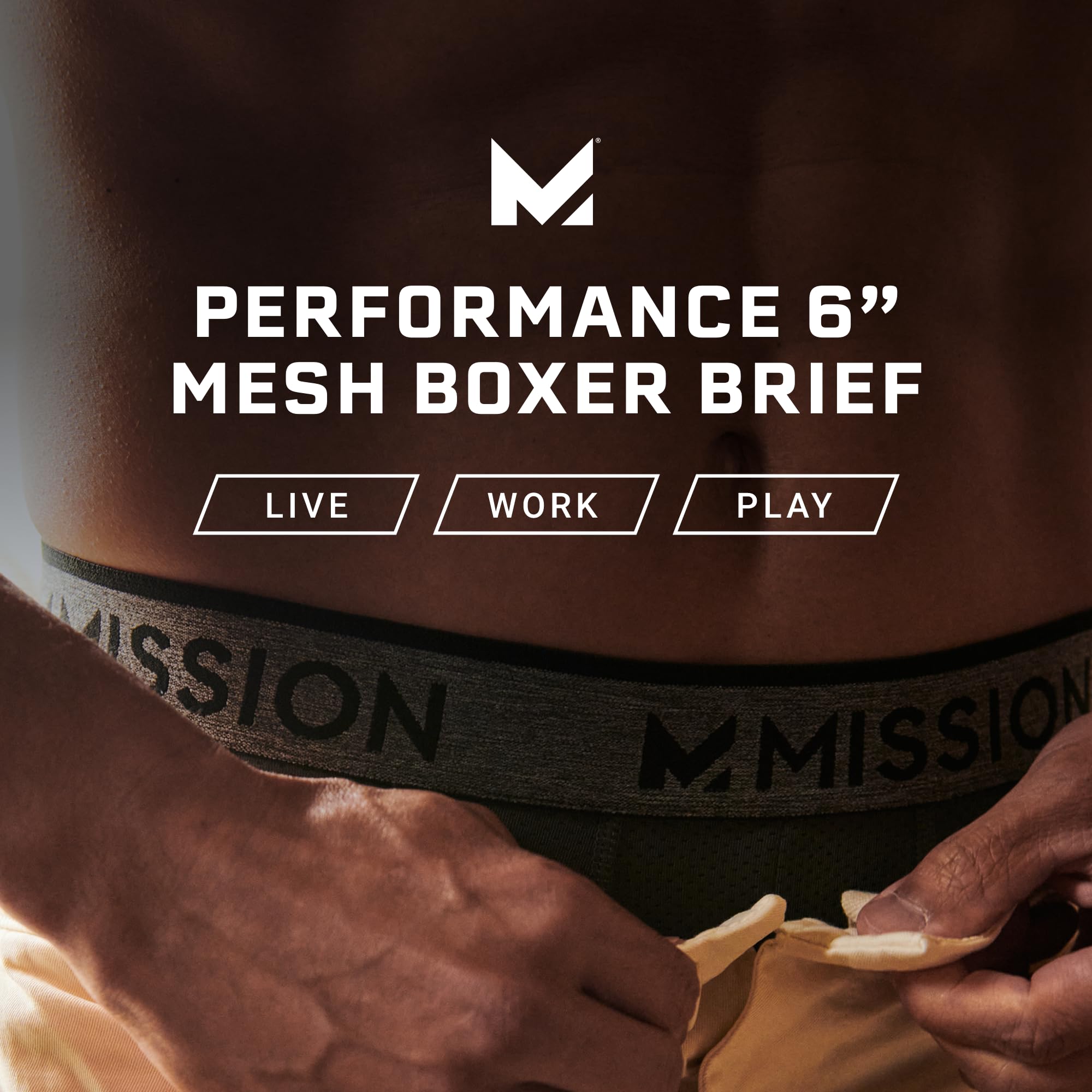 Foto 6 | Calzoncillos Bóxer Mission 6 Performance Mesh Xxl  Paquete De 3 Para Hombre - Venta Internacional.