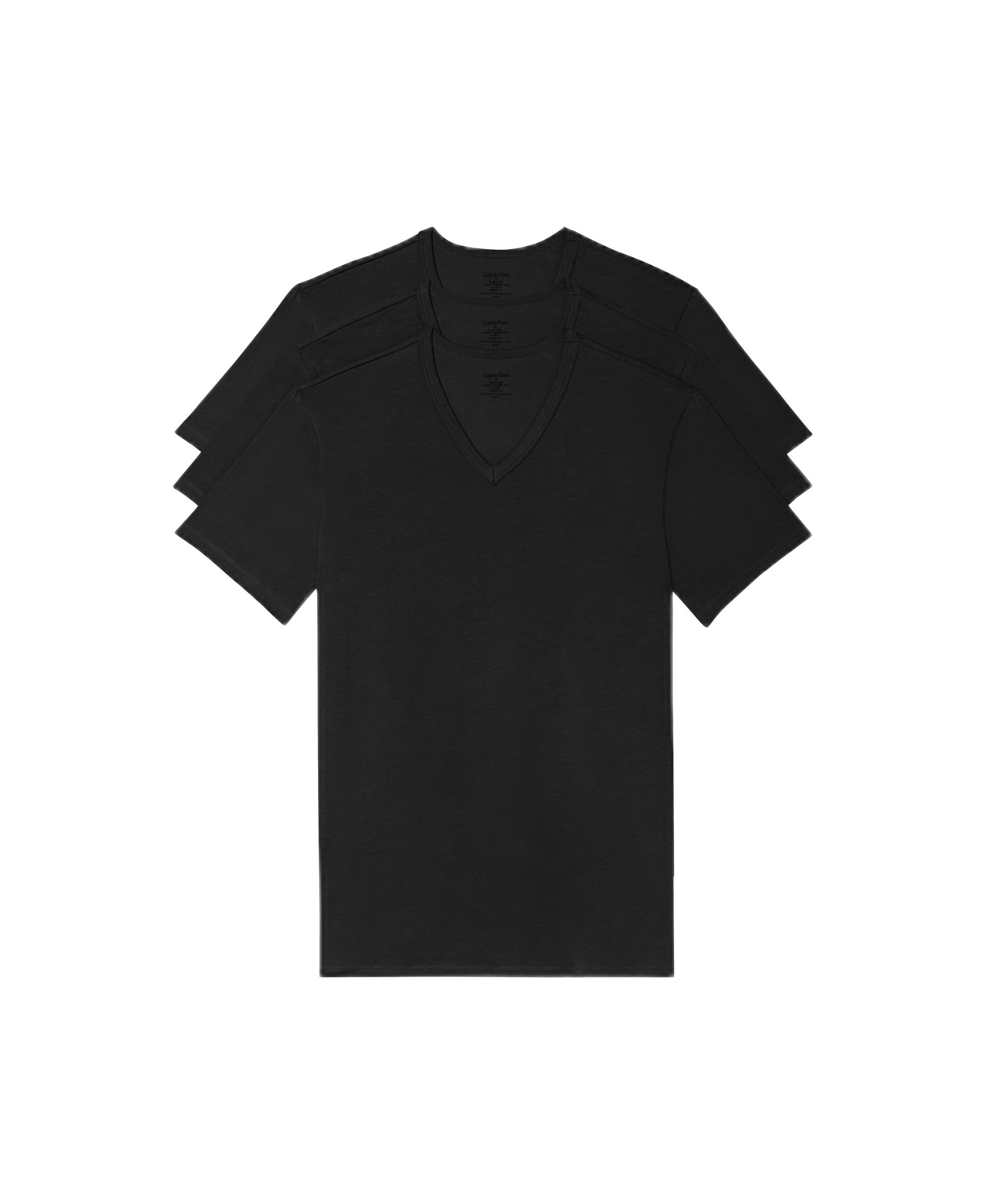 Playera Interior Calvin Klein De Algodón Elástico 3 Unidades - Venta Internacional