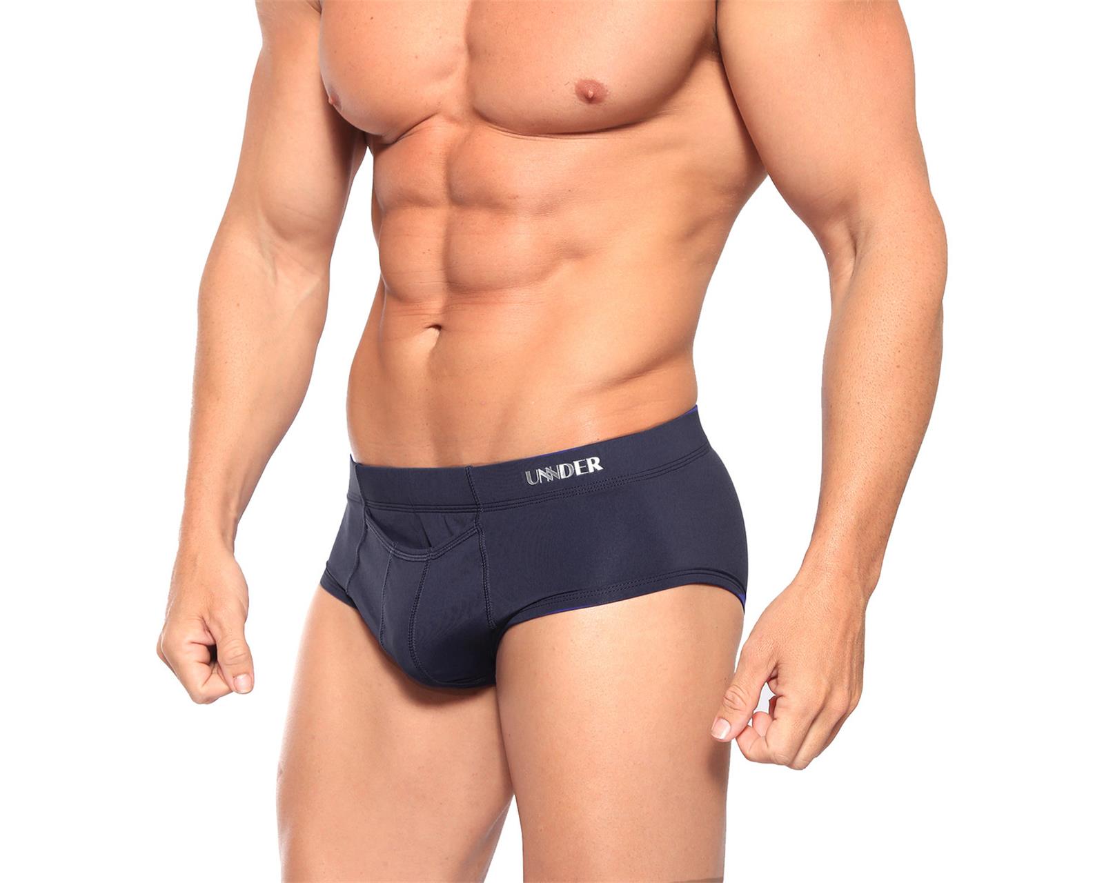 Foto 2 pulgar | Calzón Brief Sport Unnder Ropa Interior Para Hombre 1 Pieza Color Azul Marino