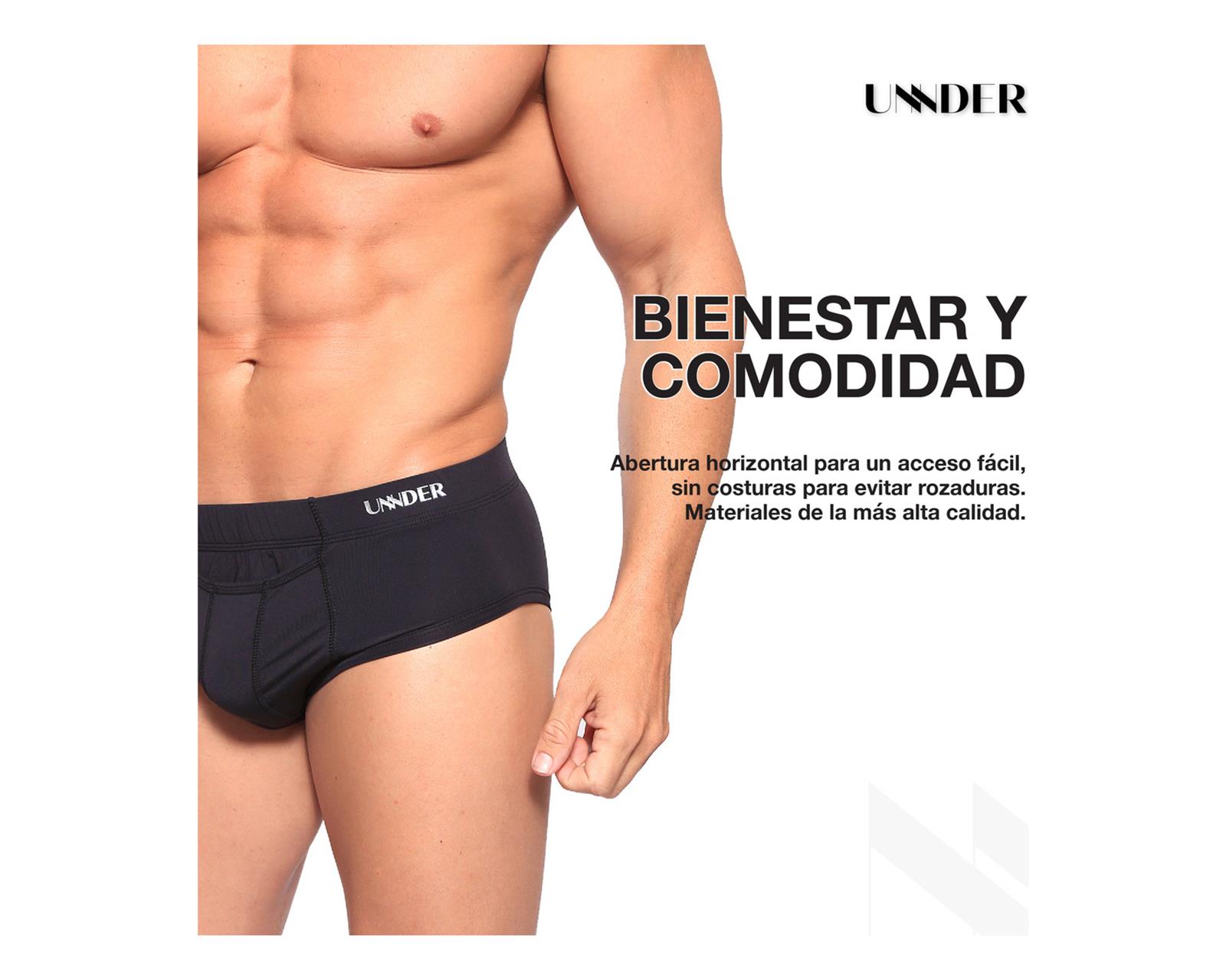 Foto 9 pulgar | Calzón Brief Sport Unnder Ropa Interior Para Hombre 1 Pieza Color Azul Marino