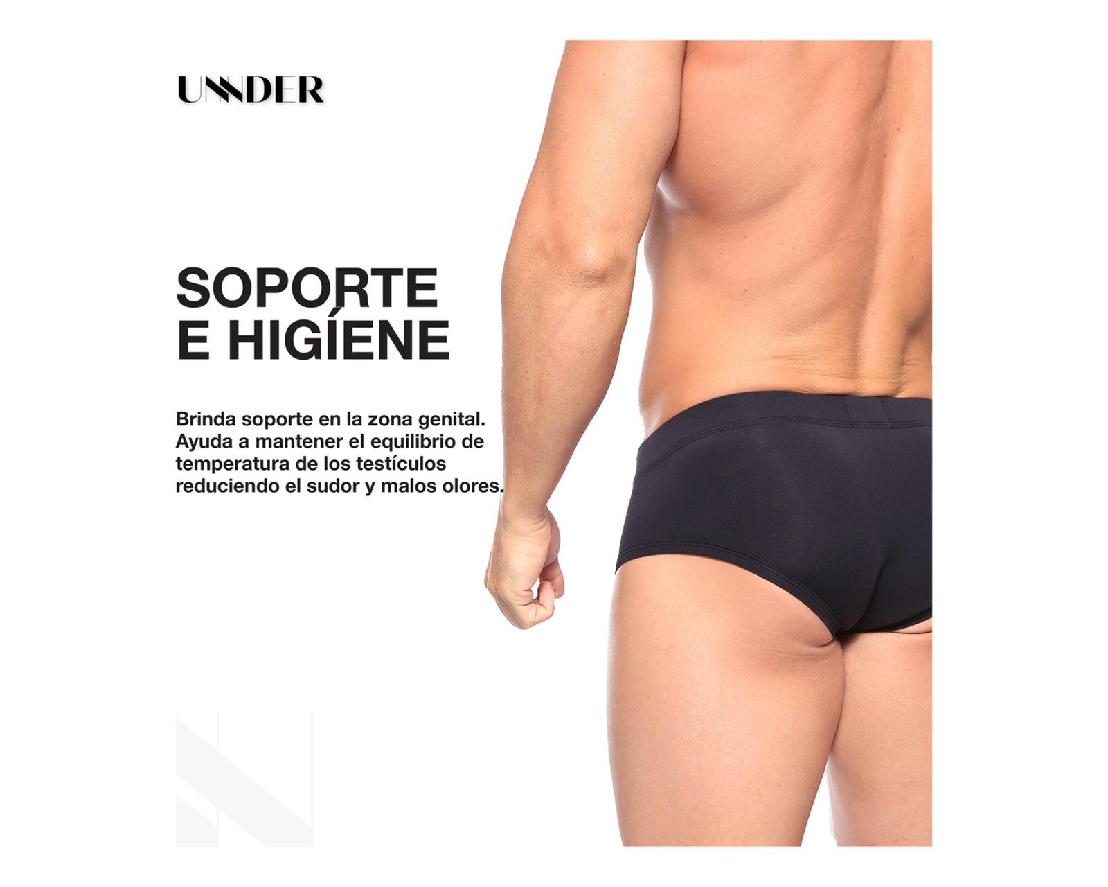 Foto 8 | Calzón Brief Sport Unnder Ropa Interior Para Hombre 1 Pieza Color Morado