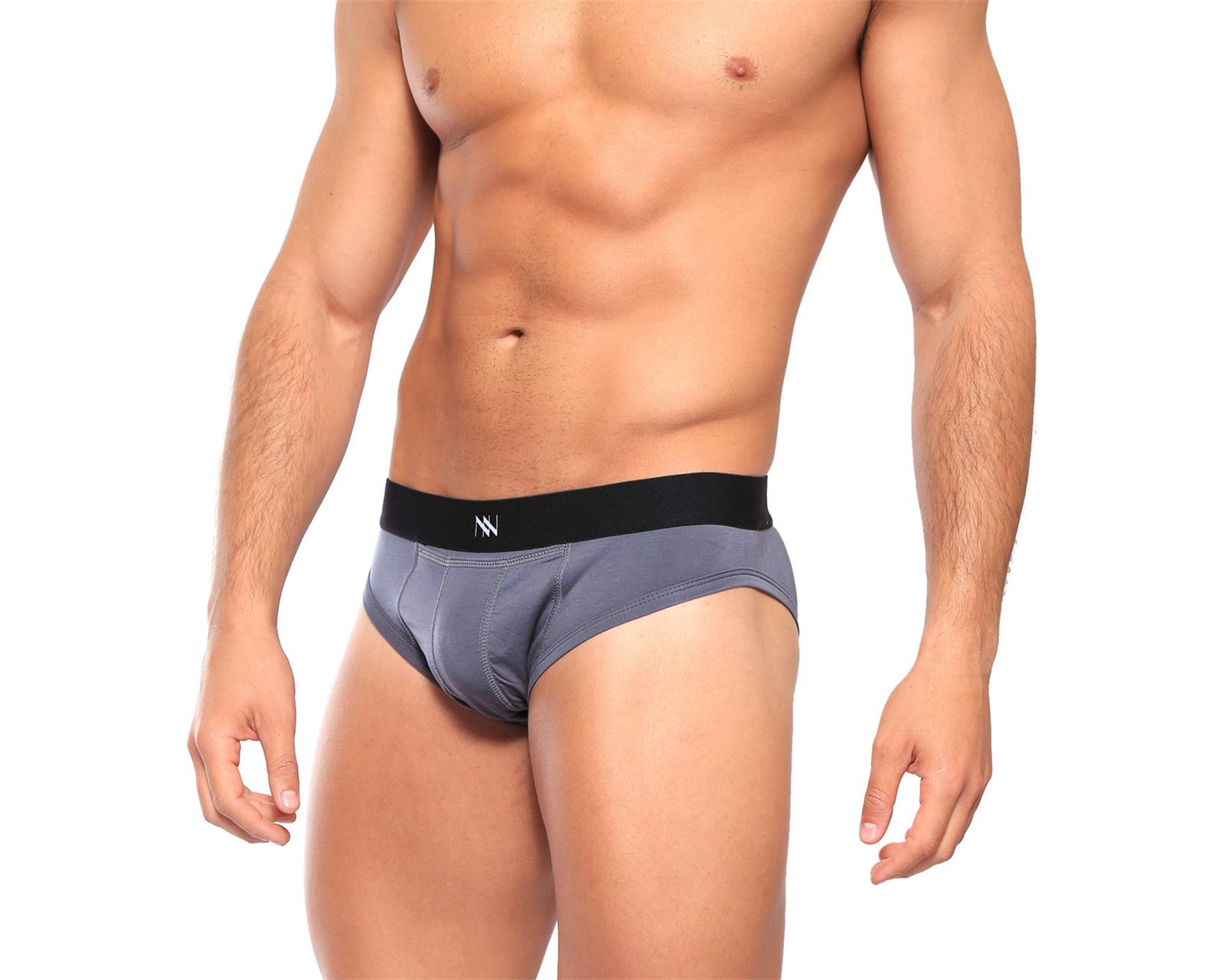 Foto 2 pulgar | Calzon Bikini Classic Unnder Ropa Interior Para Hombre 1 Pz Color Gris Oscuro