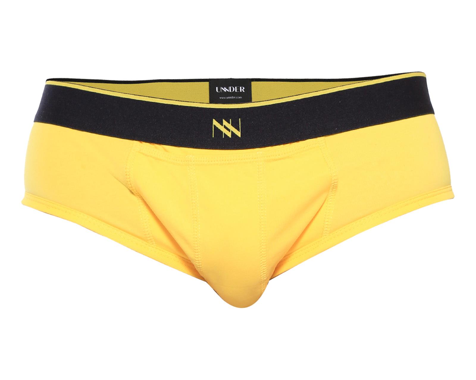 Foto 2 | Calzon Brief Modern Unnder Ropa Interior Para Hombre 1 Pieza Color Amarillo