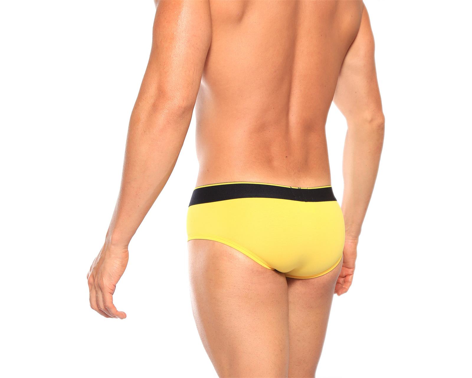 Foto 4 pulgar | Calzon Brief Modern Unnder Ropa Interior Para Hombre 1 Pieza Color Amarillo