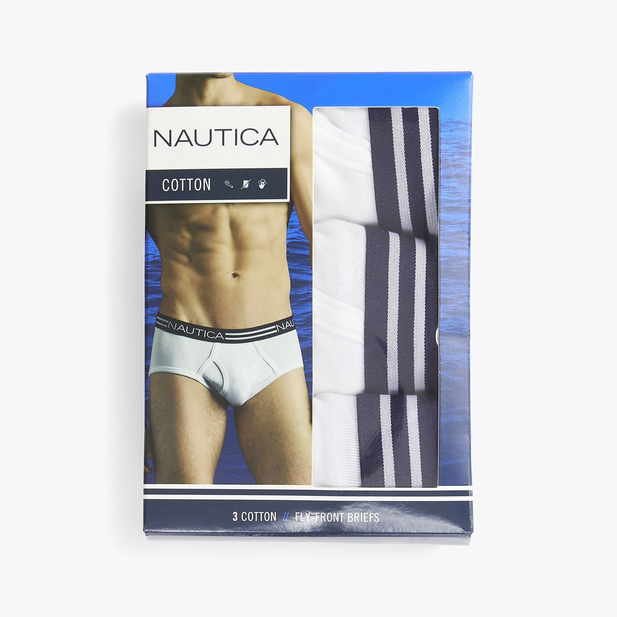 Foto 2 pulgar | 3 Trusas Nautica Clásicos De Algodón Para Hombre Calzones Cotton Classic Briefs