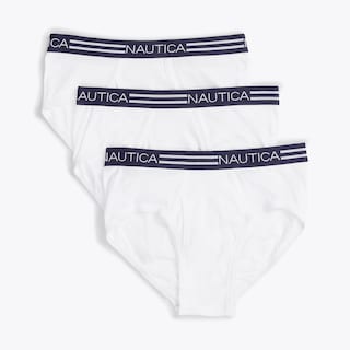 Foto 2 | 3 Trusas Nautica Clásicos de Algodón Calzones Cotton Classic Briefs para Hombre