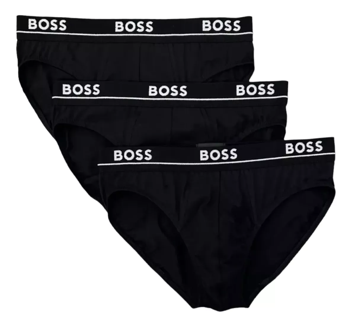 Trusa Boss Cotton Stretch Negro Algodón 3 Pack