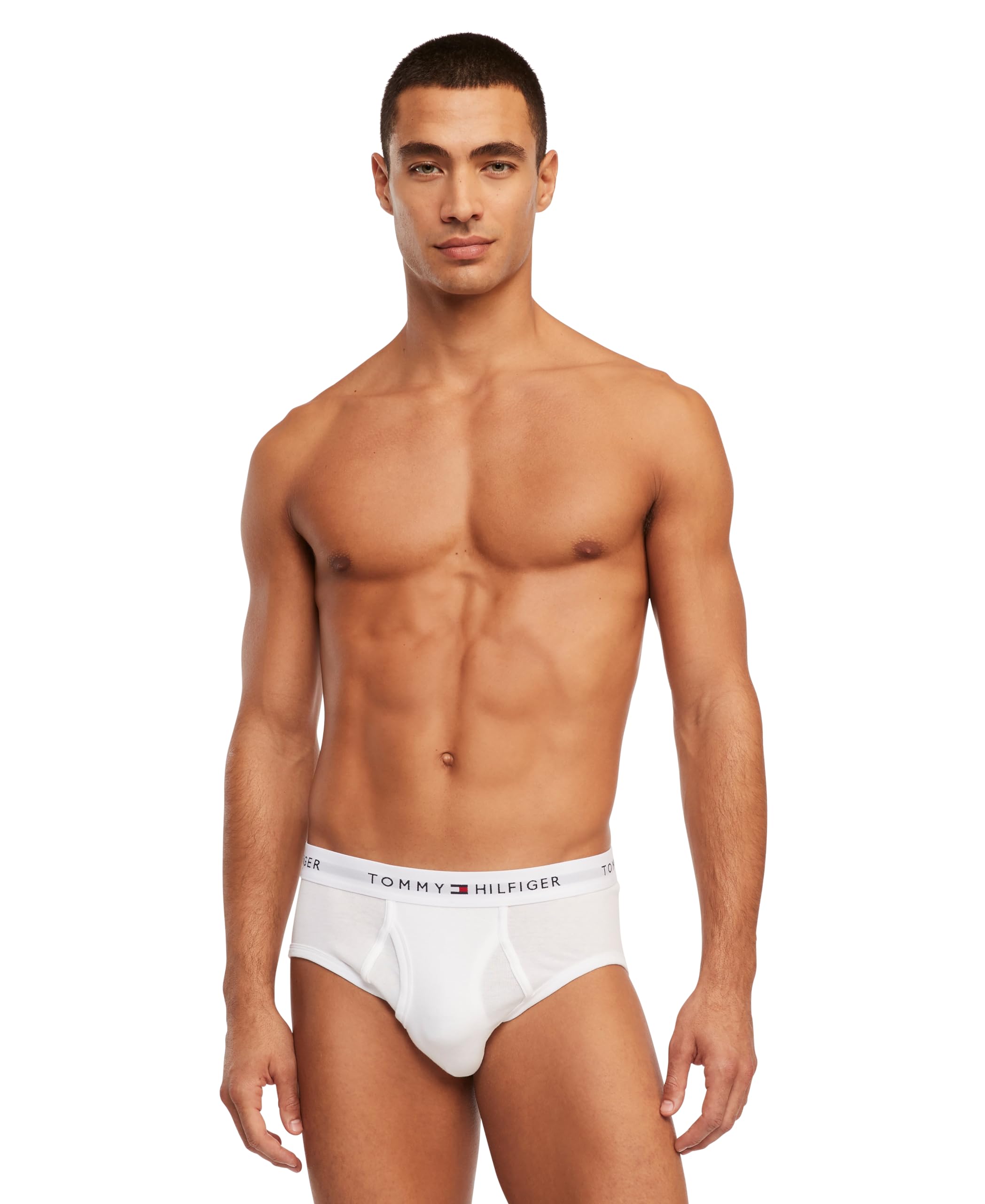 Foto 4 | Calzoncillos Tommy Hilfiger De Algodón Para Hombre, 4 Unidades, Color Blanco, Talla M - Venta Internacional.