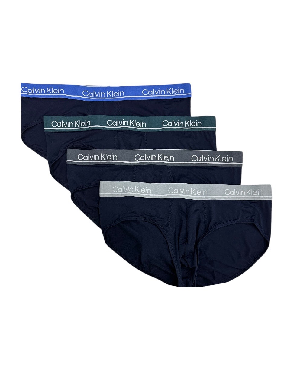 Trusas Calvin Klein 4 Pack De Microfibra Negro