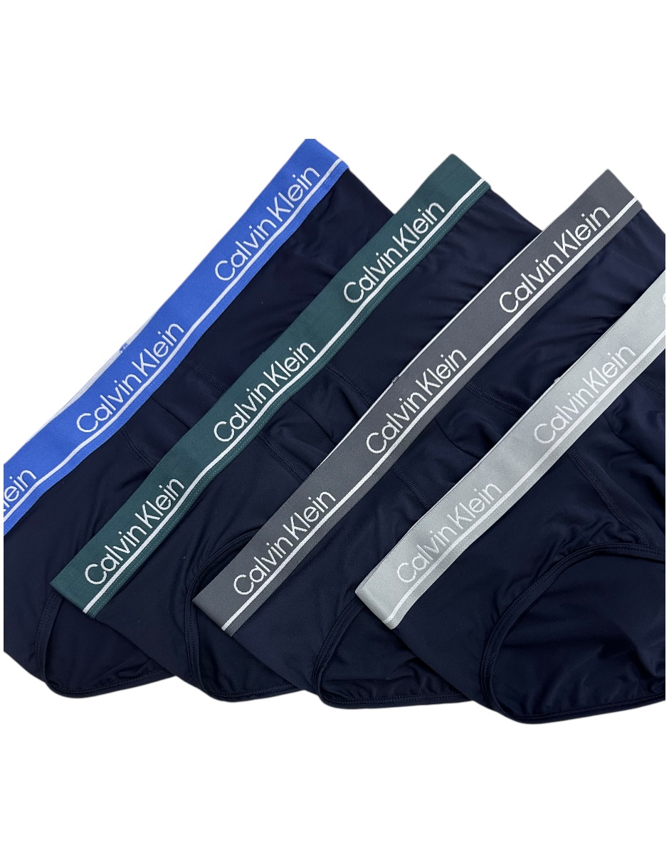 Foto 3 pulgar | Trusas Calvin Klein 4 Pack De Microfibra Negro